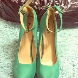 Green high heels